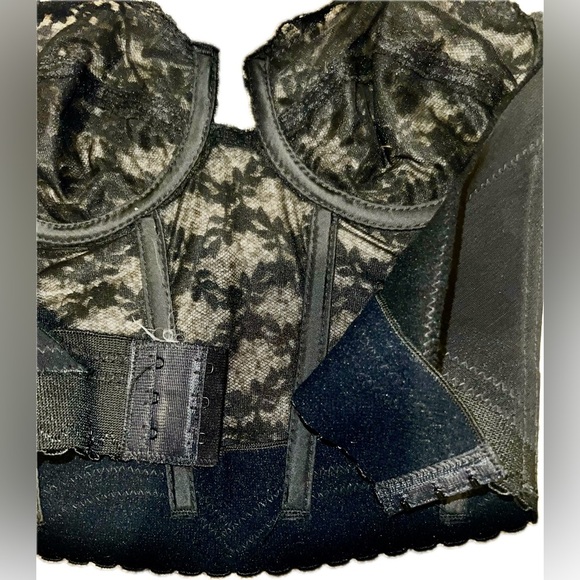 Black 34B strapless low back backless bustier underwire bra top - Picture 5 of 5